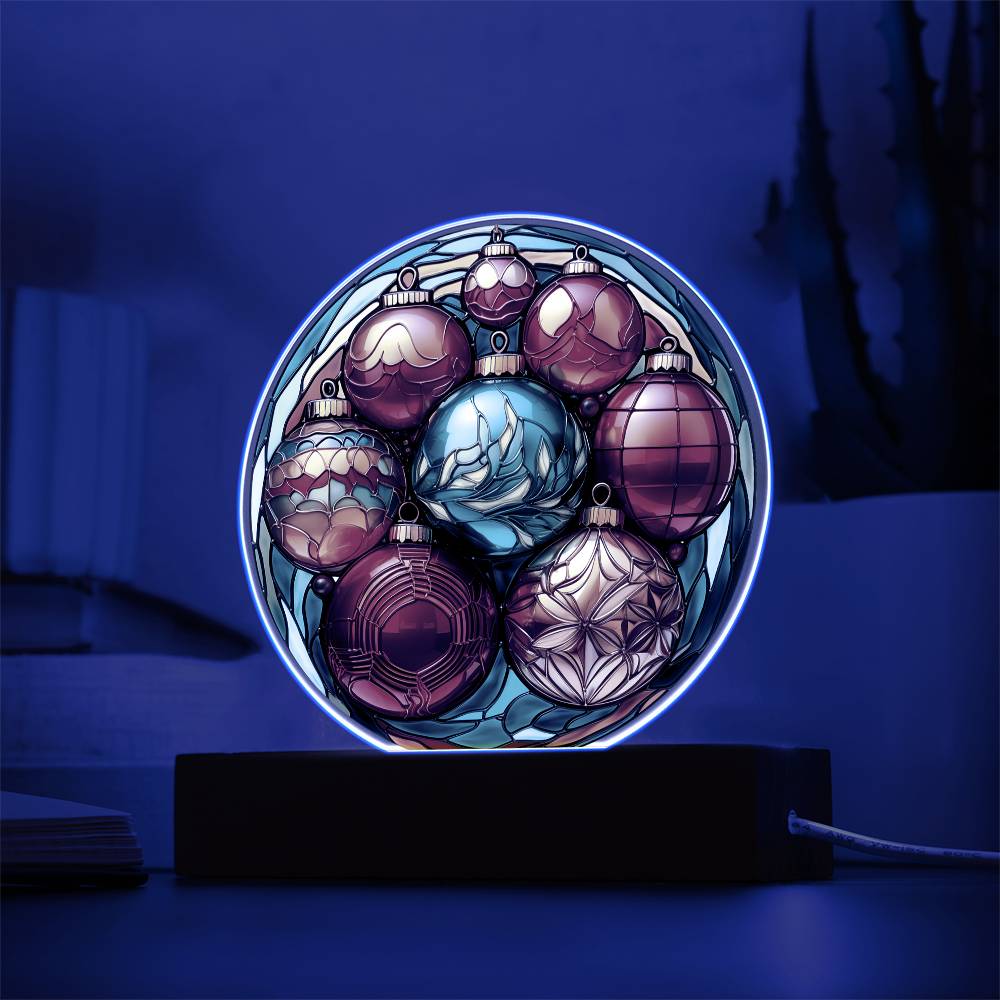 Christmas Balls - Acrylic Circle Plaque