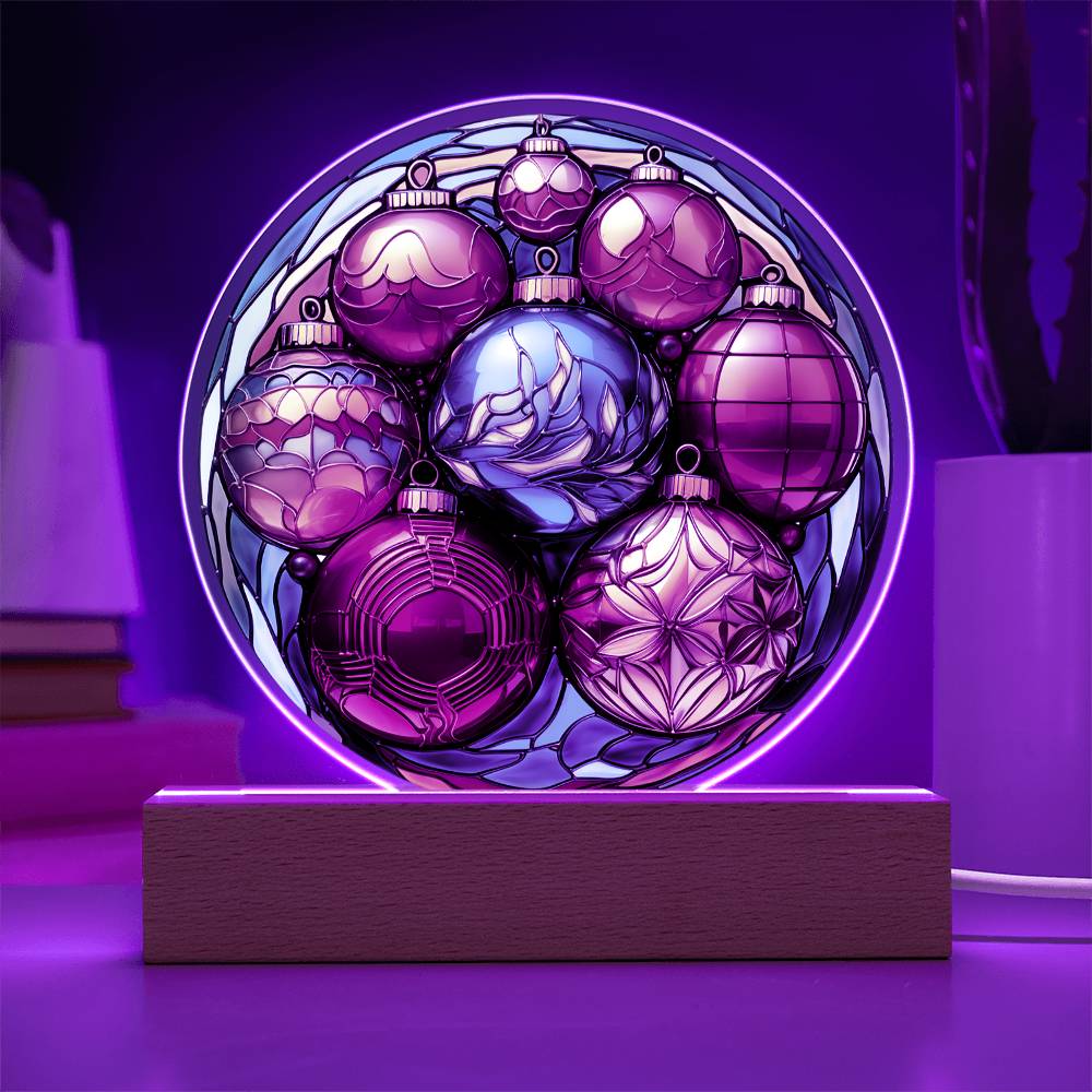Christmas Balls - Acrylic Circle Plaque