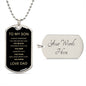 Son - Always Remember Dog Tag