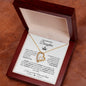 Daughter Heart necklace - With Crown Heart