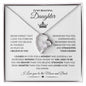 Daughter Heart necklace - With Crown Heart