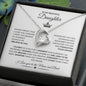 Daughter Heart necklace - With Crown Heart