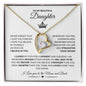 Daughter Heart necklace - With Crown Heart