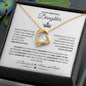 Daughter Heart necklace - With Crown Heart