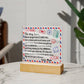 To My Son - Love Mom - Envelope Acrylic Plaque