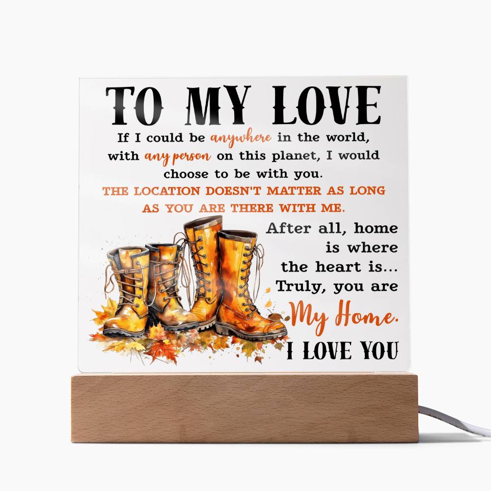 My Love - My Home Acrylic Plaque