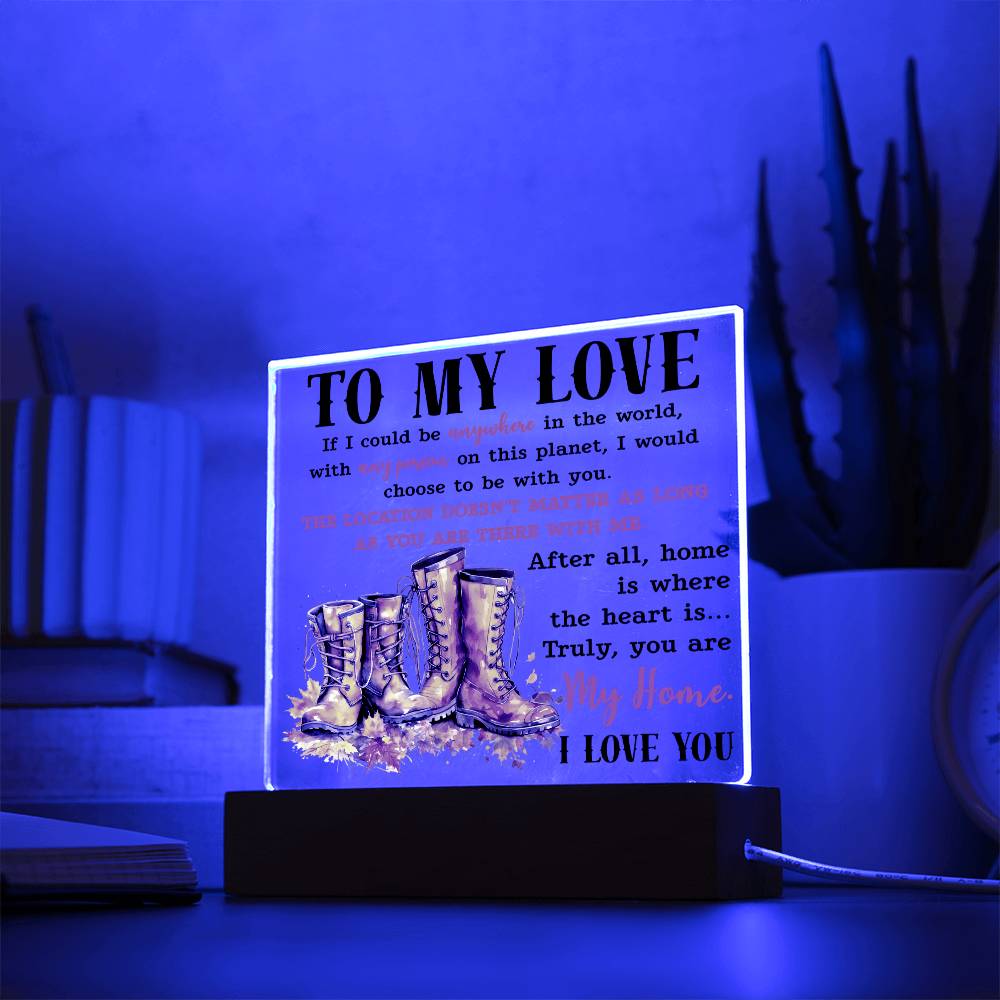 My Love - My Home Acrylic Plaque