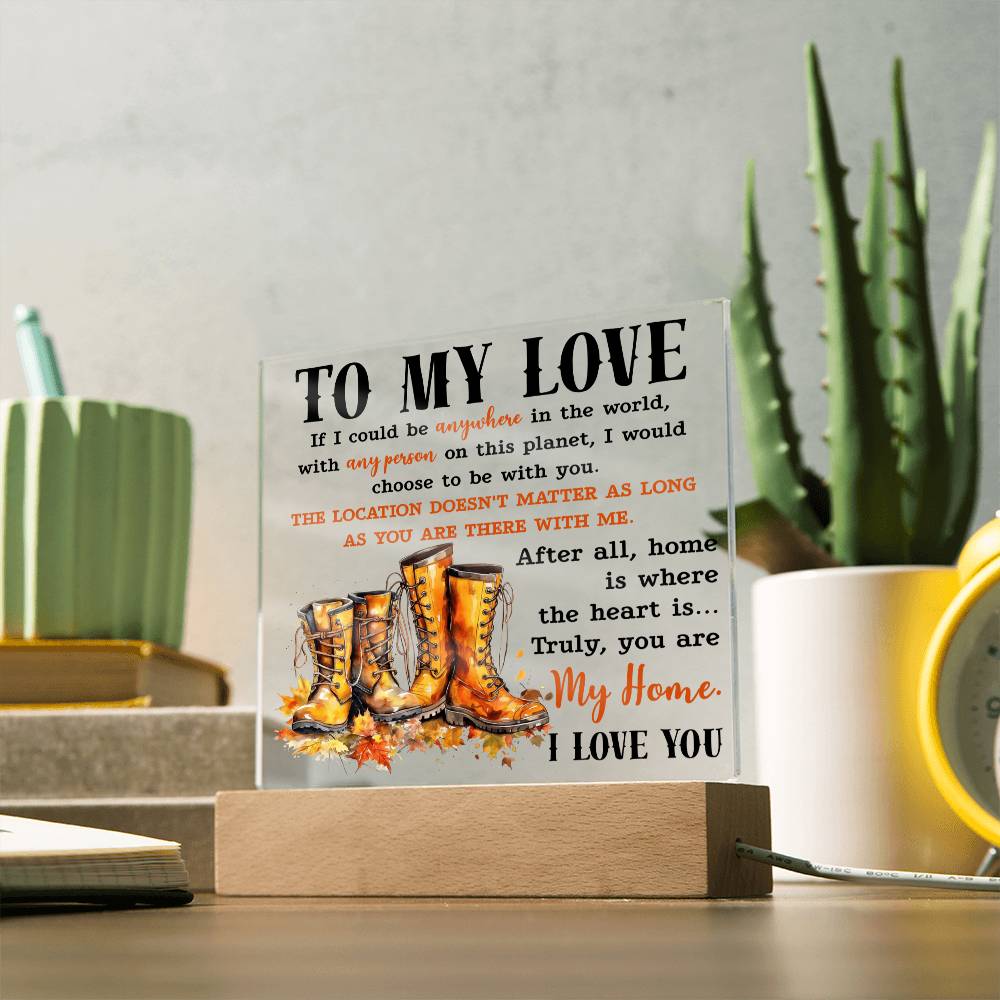 My Love - My Home Acrylic Plaque