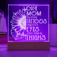 Cat Mom Tattoo - Acrylic Plaque