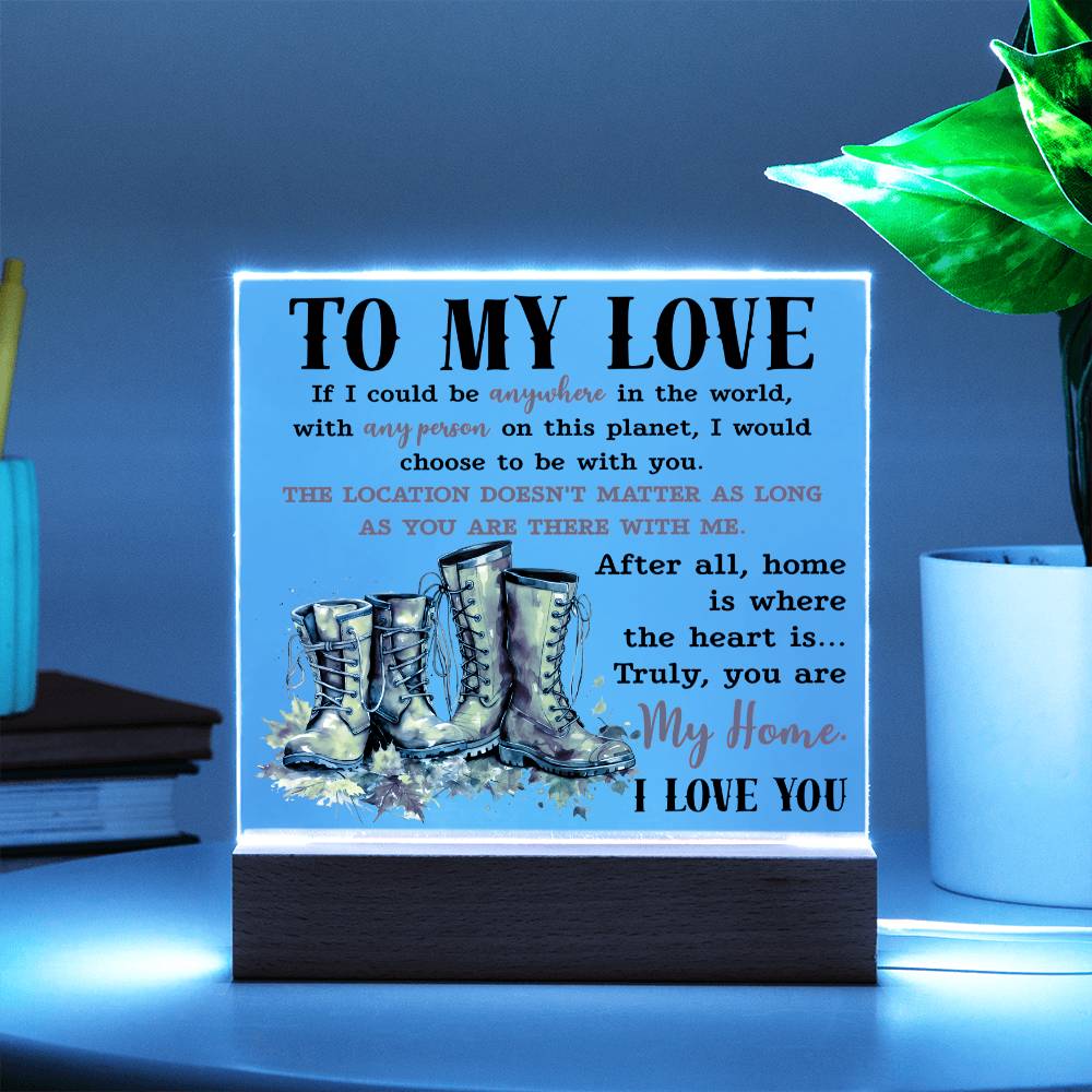 My Love - My Home Acrylic Plaque