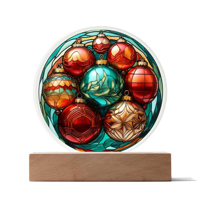 Christmas Balls - Acrylic Circle Plaque