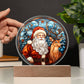 Santa and Reindeer - Acrylic Plaque