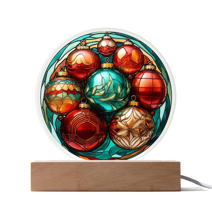 Christmas Balls - Acrylic Circle Plaque
