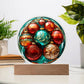 Christmas Balls - Acrylic Circle Plaque