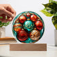 Christmas Balls - Acrylic Circle Plaque