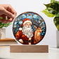 Santa and Reindeer - Acrylic Plaque