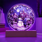 Snowman In Town - Acrylic Plaque