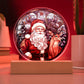 Santa and Reindeer - Acrylic Plaque